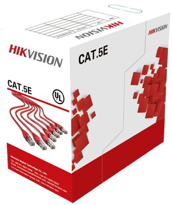 Hikvision Kábel - DS-1LN5E-S (UTP fali kábel, Cat5e, PVC, oxigénmentes réz, szürke, 305m)