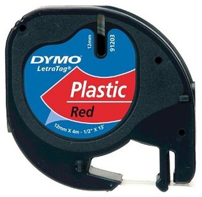 Dymo LT 4m műanyag piros feliratozógép szalag