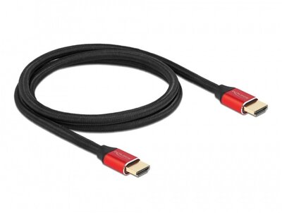 Delock 85773 1m Ultra nagy sebességű HDMI 48Gbps 8K 60Hz piros kábel