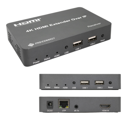 PROCONNECT Extender HDMI, Over IP, KVM, USB, IR, XR vevő, 150m-ig (1db-ra vonatkozik ár!)