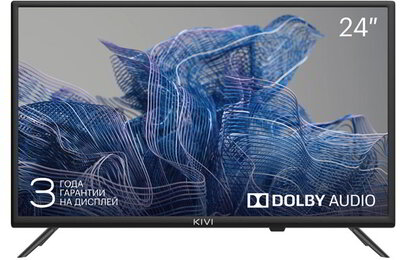 KIVI 24" 24H750NB - HD, Google Android TV, Black, 1366x768, 60 Hz, Sound by JVC, 2x5W, 21 kWh/1000h , BT5, HDMI ports 3, 24 months