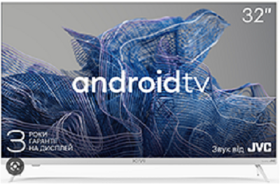 KIVI 32" 32H750NW - HD, Google Android TV, White, 1366x768, 60 Hz, Sound by JVC, 2x8W, 33 kWh/1000h , BT5, HDMI ports 3, 24 months