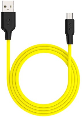 HOCO X21 Szilikon töltokábel Micro USB 1m, sárga