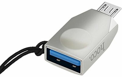 HOCO UA10 Micro USB - OTG adapter, ezüst