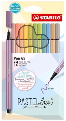 Stabilo Pen 68 Pastellove 12 db-os rostirón készlet