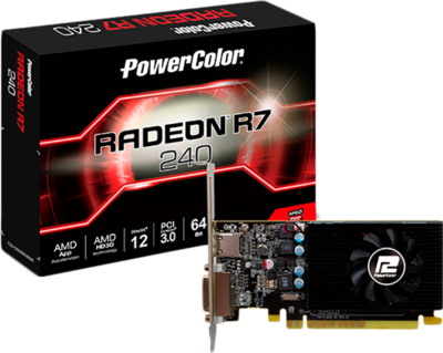 PowerColor AMD Radeon R7 240 2GB GDDR5 DVI HDMI - 2GBD5-HLEV2