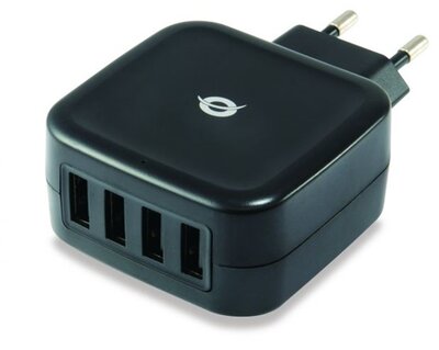 Conceptronic telefon töltő adapter - ALTHEA04B (4xUSB-A, fekete)