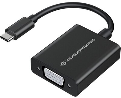 Conceptronic Kábel - ABBY05B (USB-C to HDMI, FullHD/60Hz, aluminium, fekete)