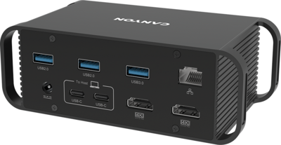 CANYON HDS-95ST, Multiport Docking Station with 14 ports ,with Type C female *4 ,USB3.0*2,USB2.0*2,RJ45*1,HDMI*2,SD card slot,Audio 3.5 audio*1Input 100-240V/100W AC port, Output USB-C PD 60W * 1, Dual USB C cables length 1.0m 20V3A, , 140*75*49mm,