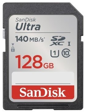 SANDISK 128GB SDXC ULTRA KÁRTYA 140MB/s CL10 UHS-I