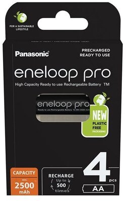 Panasonic Eneloop BK-3HCDE/4BE AA 2500mAh ceruza akku 4db/csomag