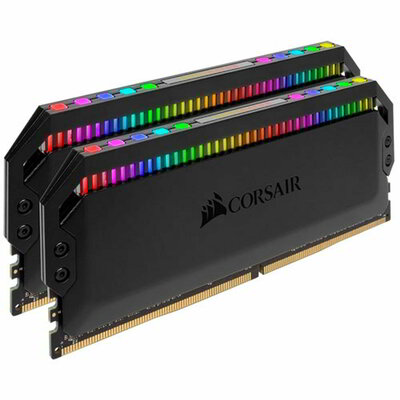 Corsair 64GB 3200MHz DDR4 Dominator Platinum RGB Kit (2x32GB) fekete hűtőbordával - CMT64GX4M2C3200C16