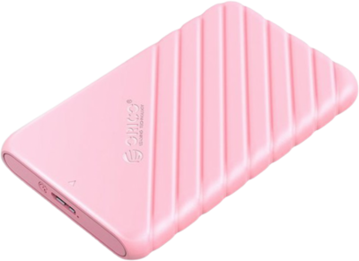 ORICO-2.5" USB3.0 Micro-B HDD/SSD external enclosure - pink (micro-B to USB-A cable included)