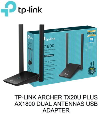 TP-LINK Wireless Adapter USB Dual Band AX1800, ARCHER TX20U PLUS