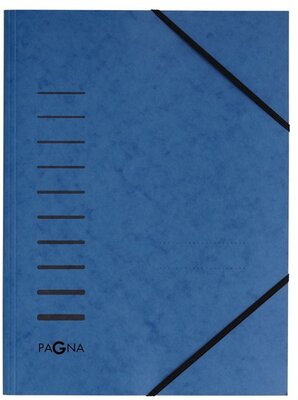 Pagna A4 behajtófül nélküli kék karton gumismappa