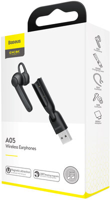 Baseus Encok A05 bluetooth headset, USB dokkolóval, NGA05-01