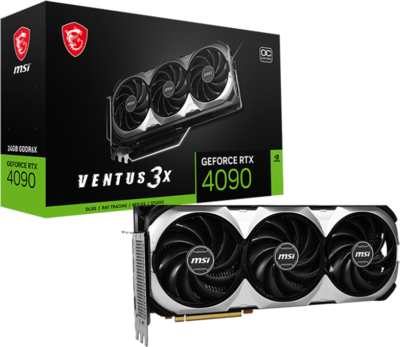 MSI GeForce RTX 4090 24GB GDDR6X Ventus 3X OC HDMI 3xDP - RTX 4090 VENTUS 3X 24G OC