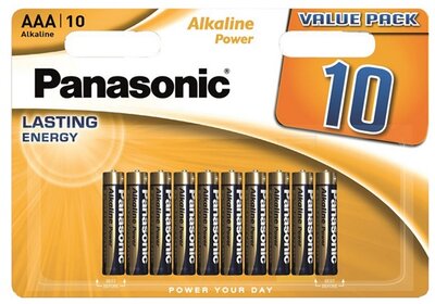 PANASONIC tartós elem (AAA, LR03APB, 1.5V, alkáli) 10db / csomag