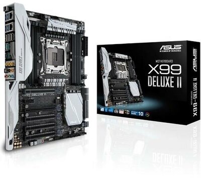 ASUS X99-DELUXE II, X99, QuadDDR4-2133, SATAe, SATA3, M.2, USB 3.1, ATX