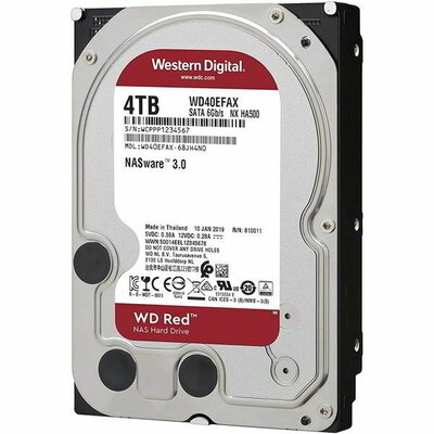 Western Digital 4TB Red 5400rpm 256MB SATA3 3.5" HDD - WD40EFAX (W)