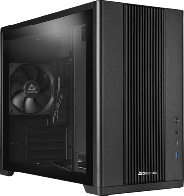 CHIEFTEC UNI BX-10B-OP ATX, Tápegység nélkül, 1db Ventilátorral, USB-C porttal, Edzett üveg oldallap, fekete