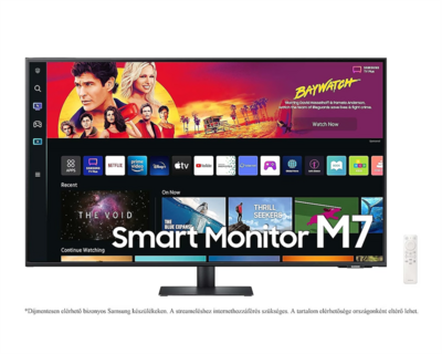 Samsung 32" LS32BM700UPXEN Smart Monitor M7 - VA panel 3840x2160 16:9 60Hz 4ms 3000:1 300cd 2xHDMI/HDCP/3xUSB/USB-C/WiFi/Bluetooth, hangszóró