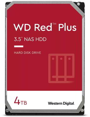 Western Digital 4TB Red Plus 5400rpm 256MB SATA3 3.5" HDD - WD40EFPX (W)