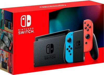 Nintendo Swich Consol + neon blue/red joy-con