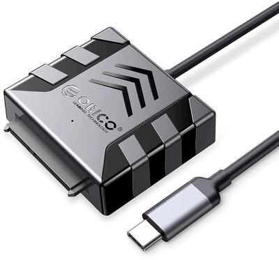 Orico Dokkoló adapter - 3.5" SATA HDD Adapter (2,5"/3,5" HDD/SSD -> USB-A2.0, Max.: 2TB, 30cm, fekete)