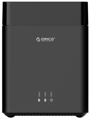 Orico Külső HDD tároló 3.5" - DS200C3-EU-BK (2 fiók, USB-C 3.1 Gen1, Max.: 2x16TB, fekete)