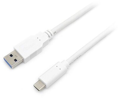 Equip Átalakító Kábel - 128364 (USB-C 3.2 Gen1 to USB-A, apa/apa, fehér, 2m)