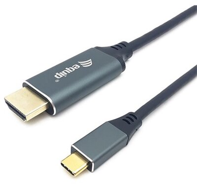 Equip Kábel - 133416 (USB-C to HDMI, apa/apa, 4K/60Hz, aluminium burkolat, 2m)