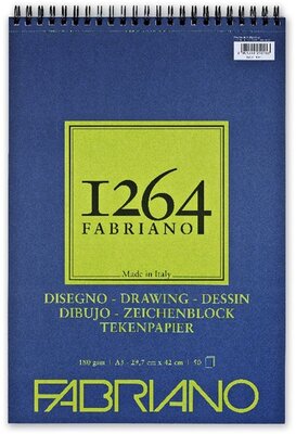 Fabriano 1264 Drawing 180g A3 50lapos spirálkötött rajztömb
