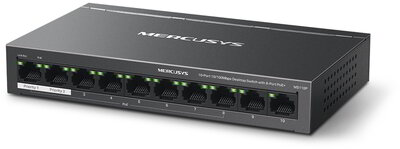 MERCUSYS MS110P 10x100Mbps (8xPOE+) fémházas asztali switch - MS110P
