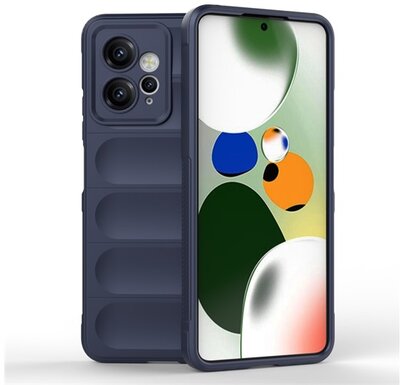 Szilikon telefonvédő (közepesen ütésálló, kamera védelem, 3D minta) SÖTÉTKÉK - Xiaomi Redmi Note 12 4G