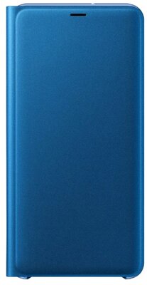 SAMSUNG tok álló (aktív FLIP, oldalra nyíló, bankkártya tartó, textil minta) KÉK Samsung Galaxy A7 (2018) SM-A750F