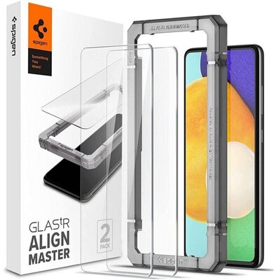 SPIGEN ALM FC képernyővédő üveg 2db (2.5D, ujjlenyomatmentes, extra karcálló, 9H, ultravékony, színkiemelés) ÁTLÁTSZÓ - Samsung Galaxy A52