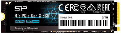 Silicon Power 2TB Ace A60 PCIe Gen3 x4 NVMe M.2 2280 r:2200MB/s w:1600MB/s - SP002TBP34A60M28