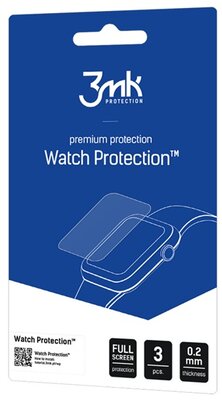 3MK WATCH PROTECTION kijelzővédő fólia 3db (full screen, íves részre, öntapadó, ultravékony, 0.2mm, PET) ÁTLÁTSZÓ Huawei Watch Buds