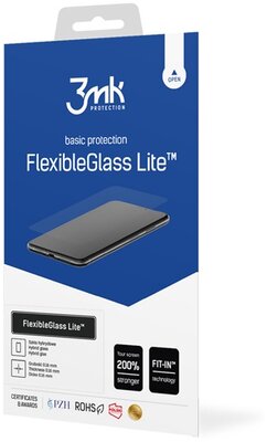 3MK FLEXIBLE GLASS LITE képernyővédő üveg (2.5D, flexibilis, lekerekített szél, ultravékony, 0.16mm, 6H) ÁTLÁTSZÓ OnePlus 10T 5G