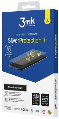 3MK SILVER PROTECTION+ képernyővédő fólia (antibakteriális, öngyógyító, NEM íves, 0.21mm) ÁTLÁTSZÓ Honor X8 5G