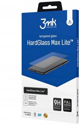 3MK HARD GLASS MAX LITE képernyővédő üveg (3D full cover, íves, ujjlenyomat mentes, karcálló, 0.3mm, 9H) FEKETE Samsung Galaxy S23 Plus (SM-S916)