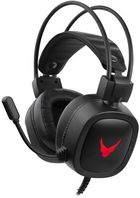 VARR sztereó gaming fejhallgató, VH-6020, over-ear headset, LED háttérvilágítás, jack, USB, fekete