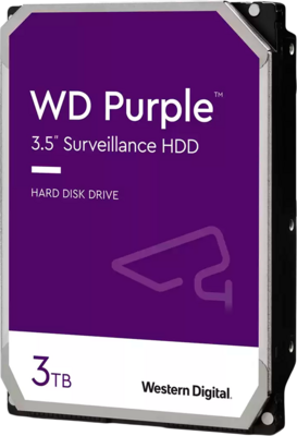 Western Digital 3TB Purple 5400rpm 256MB SATA3 3.5" HDD - WD33PURZ (biztonságtechnikai rögzítőkbe is)