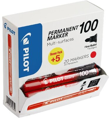 Pilot BT 100 20 db/csomag piros permanent marker