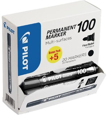 Pilot BT 100 20 db/csomag fekete permanent marker