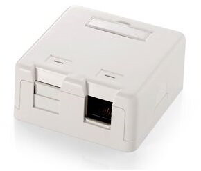 Equip Keystone Fali doboz - 125122 (2 port, Cat5e/Cat6/Cat6A, árnyékolatlan, porvédő, fehér)