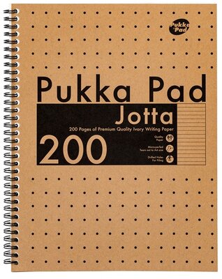 Pukka Pad Jotta Pad Kraft Recycle A4 200 oldalas vonalas spirálfüzet