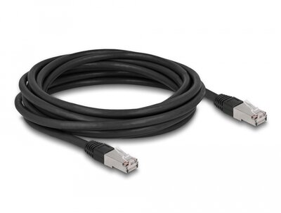 Delock RJ45 hálózati kábel Cat.6A S/FTP PE kültéri 5 m fekete