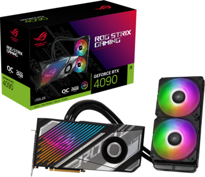 Asus GeForce RTX 4090 24GB GDDR6X ROG STRIX Liquid Cooling OC Edition 2xHDMI 3xDP - ROG-STRIX-LC-RTX4090-O24G-GAMING